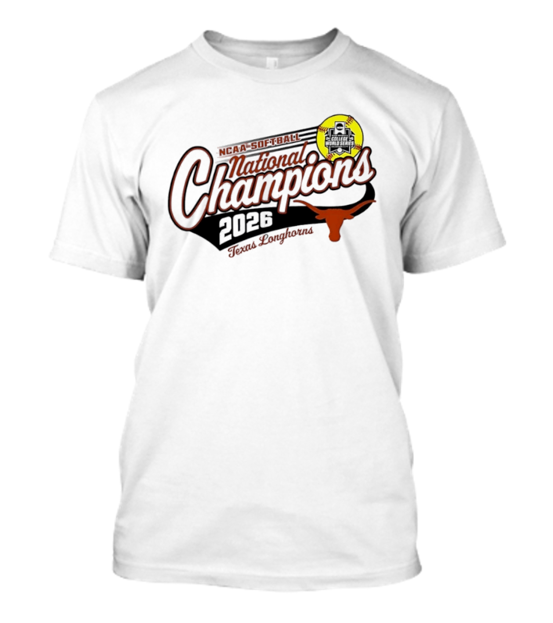 Texas Longhorns 2026 Softball National Champions T-Shirt