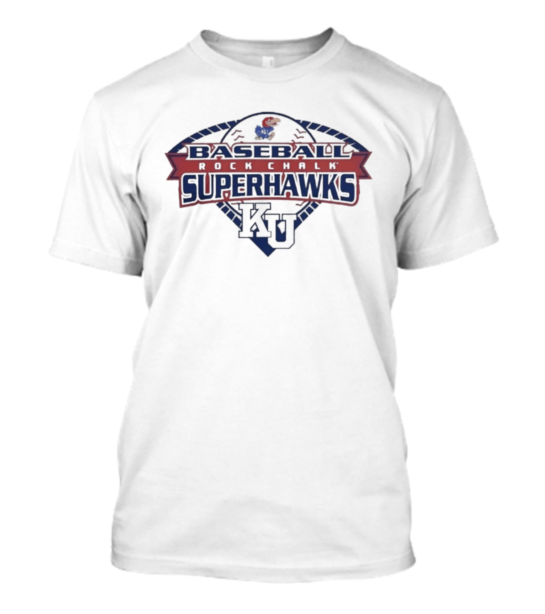 Kansas Jayhawks Baseball Rock Chalk SuperHawks KU T-Shirt