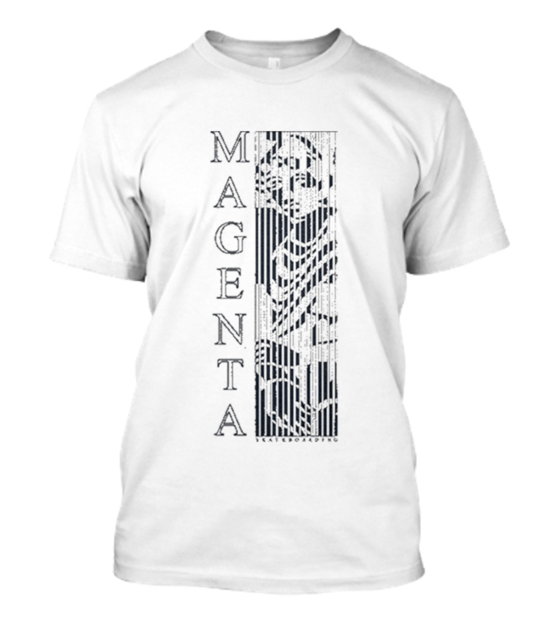 Magenta Skateboards Vertical Logo Stripe Tati T-Shirt