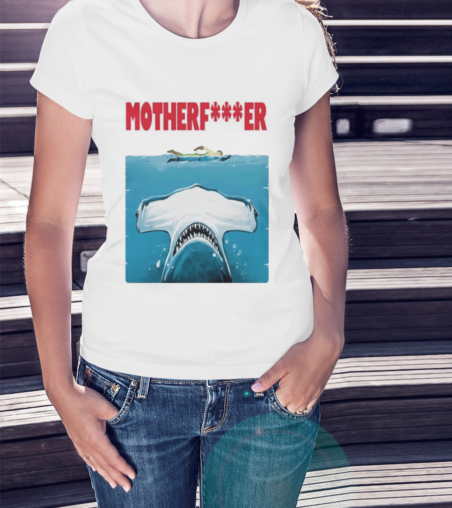 Samuel L Jackson Motherfucker Hammerhead Shark Jaws T-Shirt