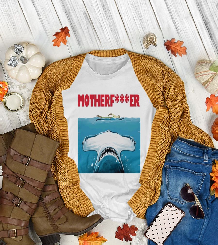 Samuel L Jackson Motherfucker Hammerhead Shark Jaws T-Shirt