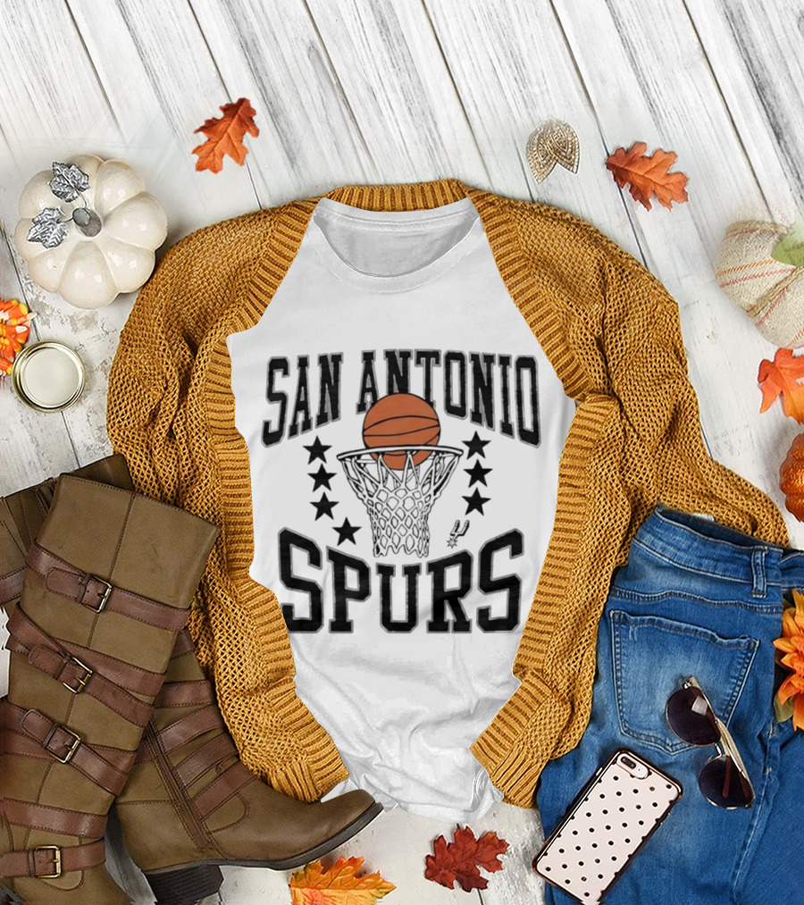 San Antonio Spurs Basketball Stars Nothin' But Net T-Shirt