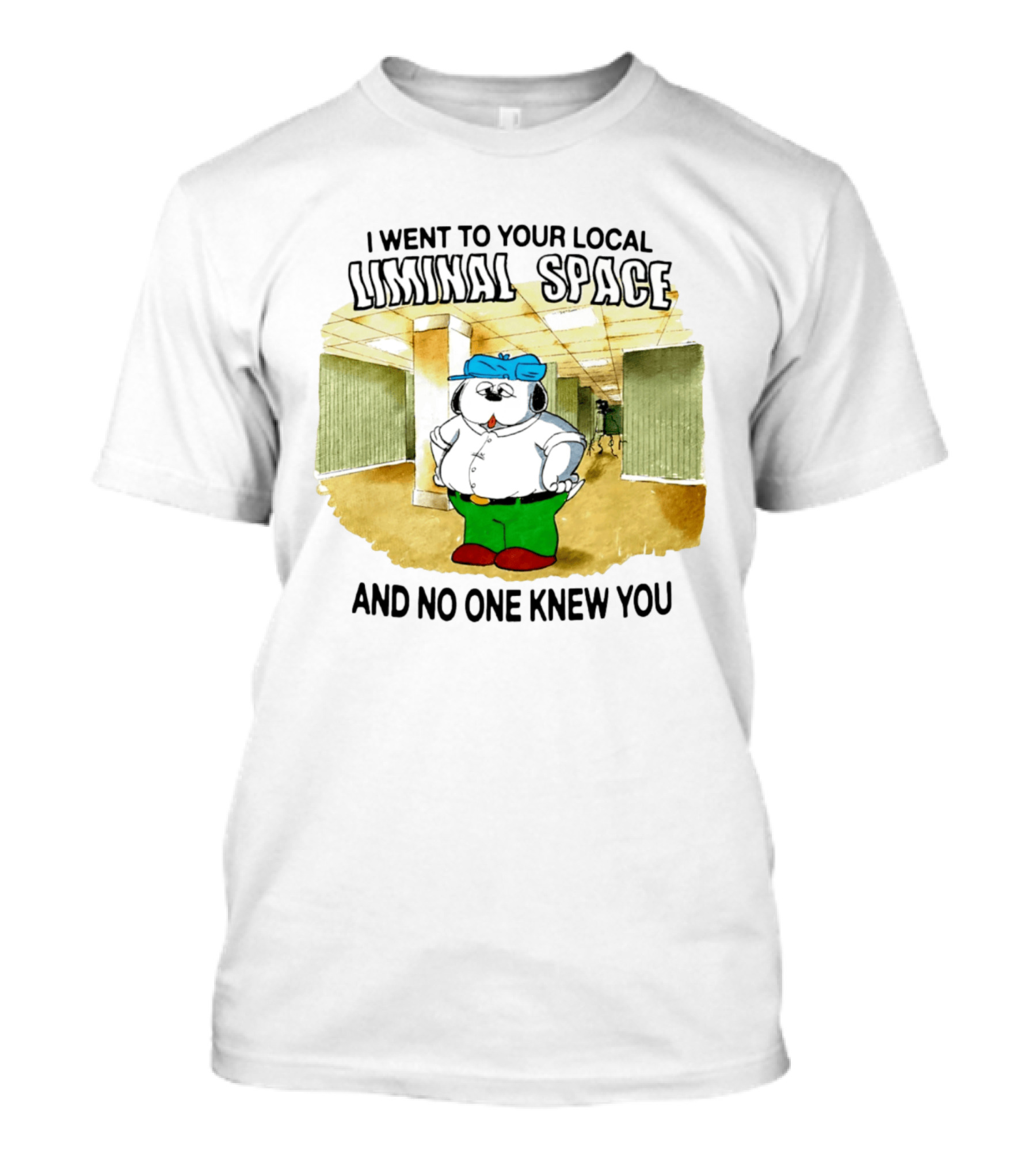 I Went To Your Local Liminal Space And No One Knew You Cartoon Dog T-Shirt