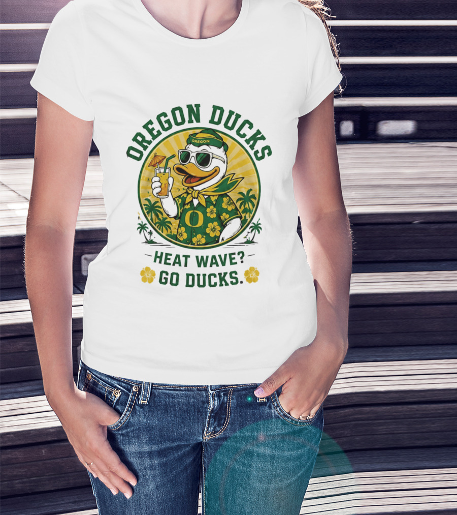Oregon Ducks Heat Wave Go Ducks Summer Vibe T-Shirt