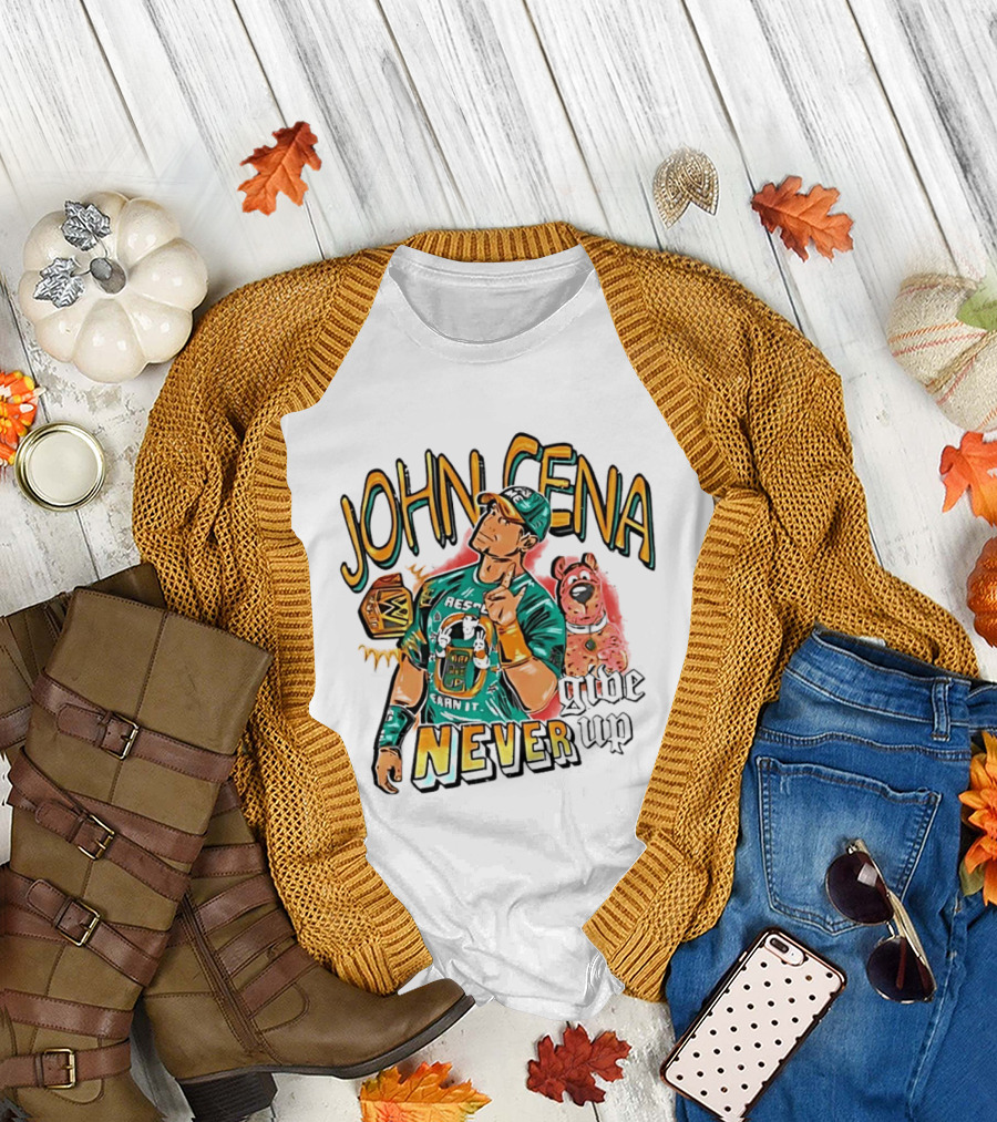 John Cena Never Give Up Scooby Doo WWE Championship T-Shirt