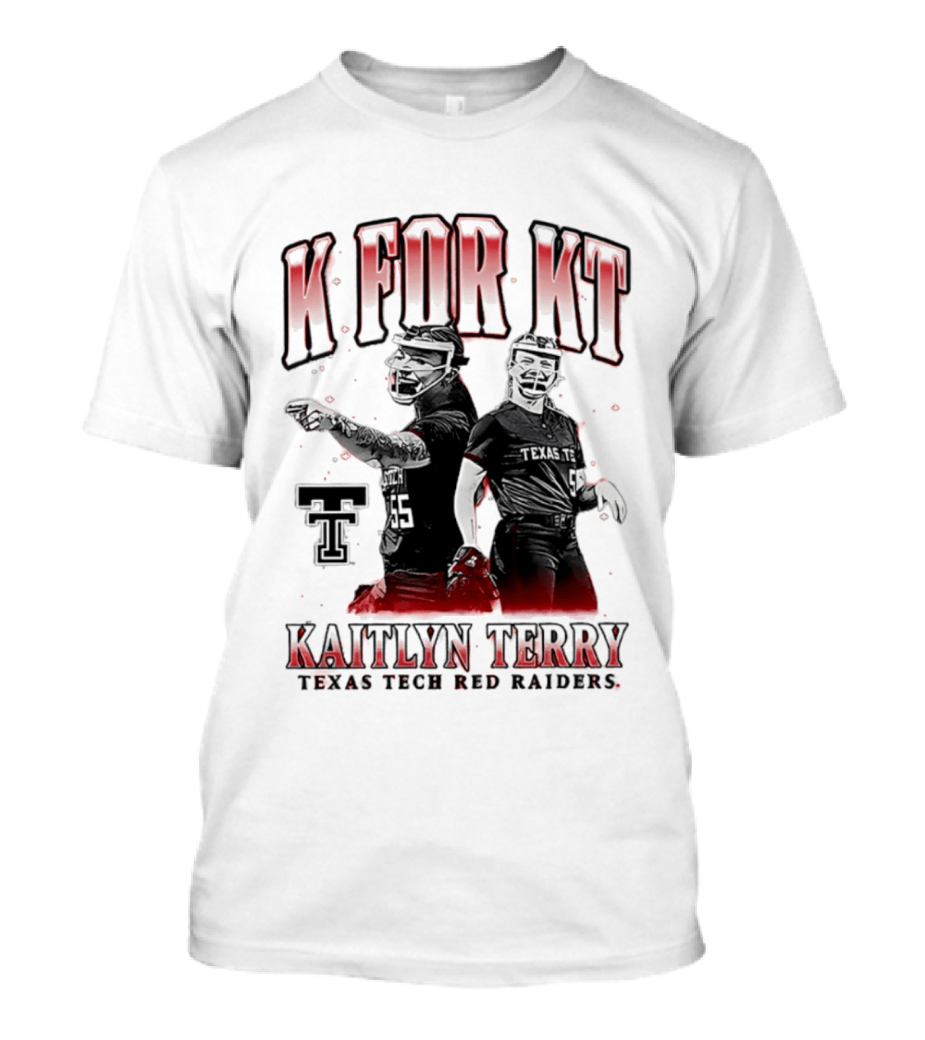 K For KT Kaitlyn Terry Texas Tech Red Raiders T-Shirt