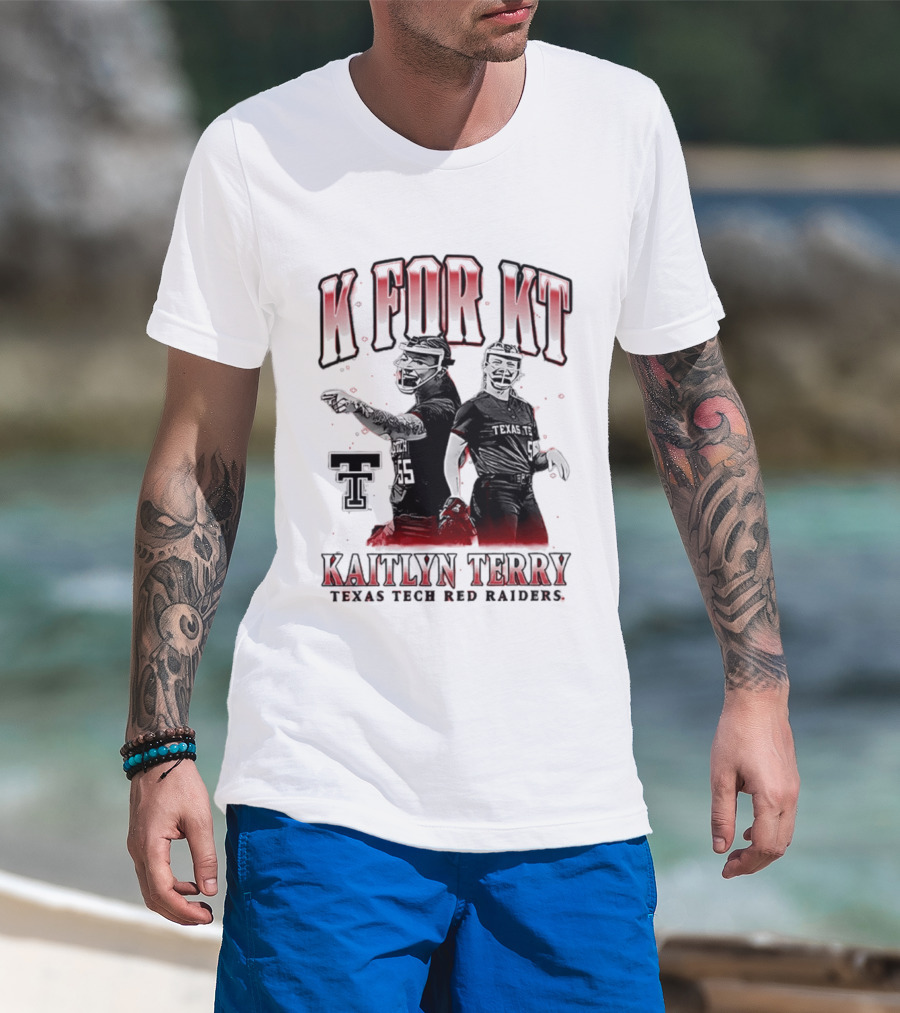 K For KT Kaitlyn Terry Texas Tech Red Raiders T-Shirt