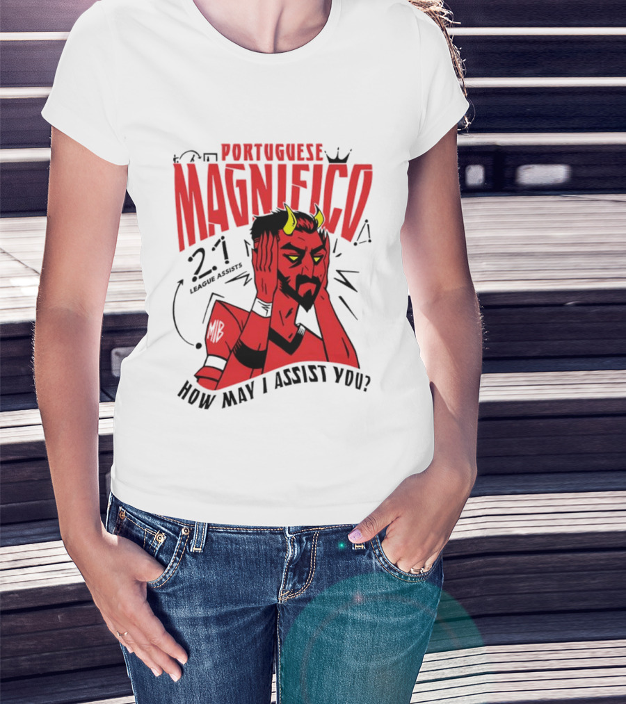 Portuguese Magnifico 21 Goals How May I Assist You Devil T-Shirt
