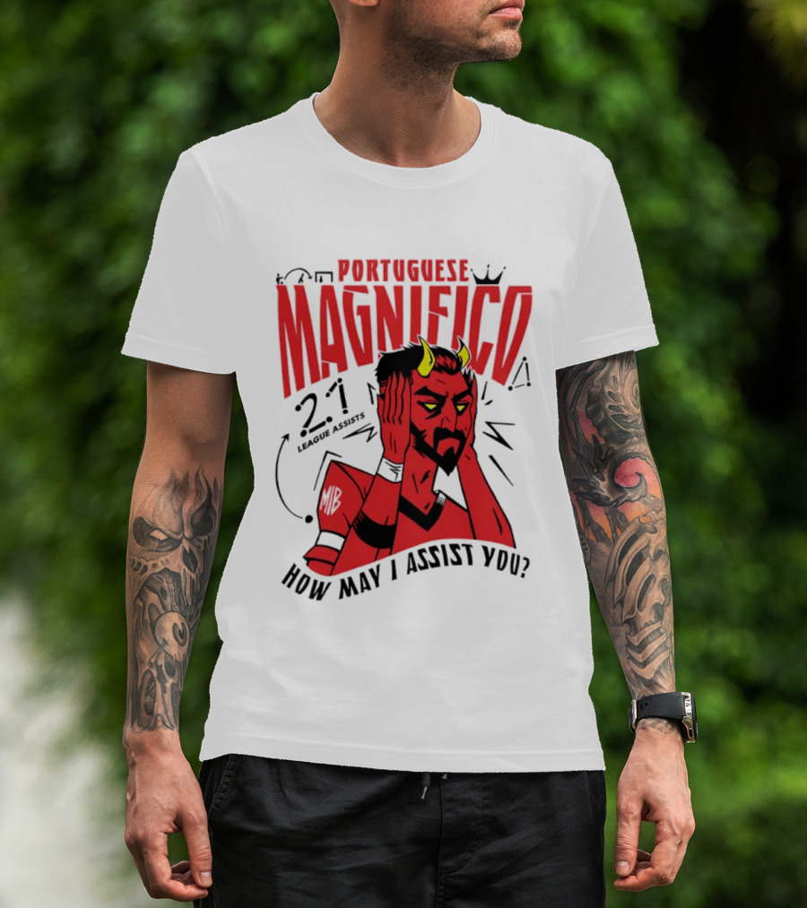 Portuguese Magnifico 21 Goals How May I Assist You Devil T-Shirt