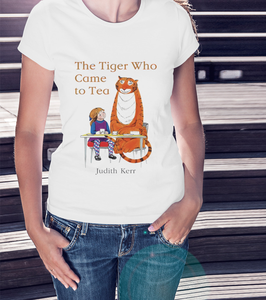 The Tiger Who Came To Tea Book Judith Kerr T-Shirt