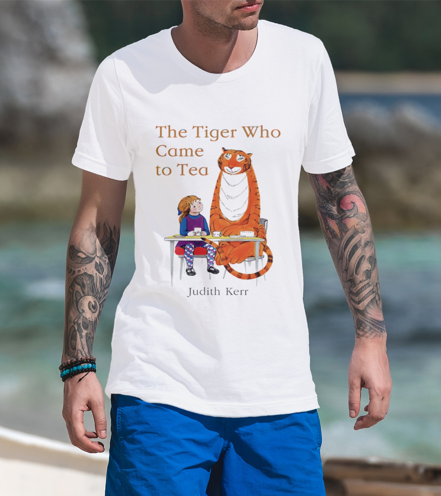 The Tiger Who Came To Tea Book Judith Kerr T-Shirt