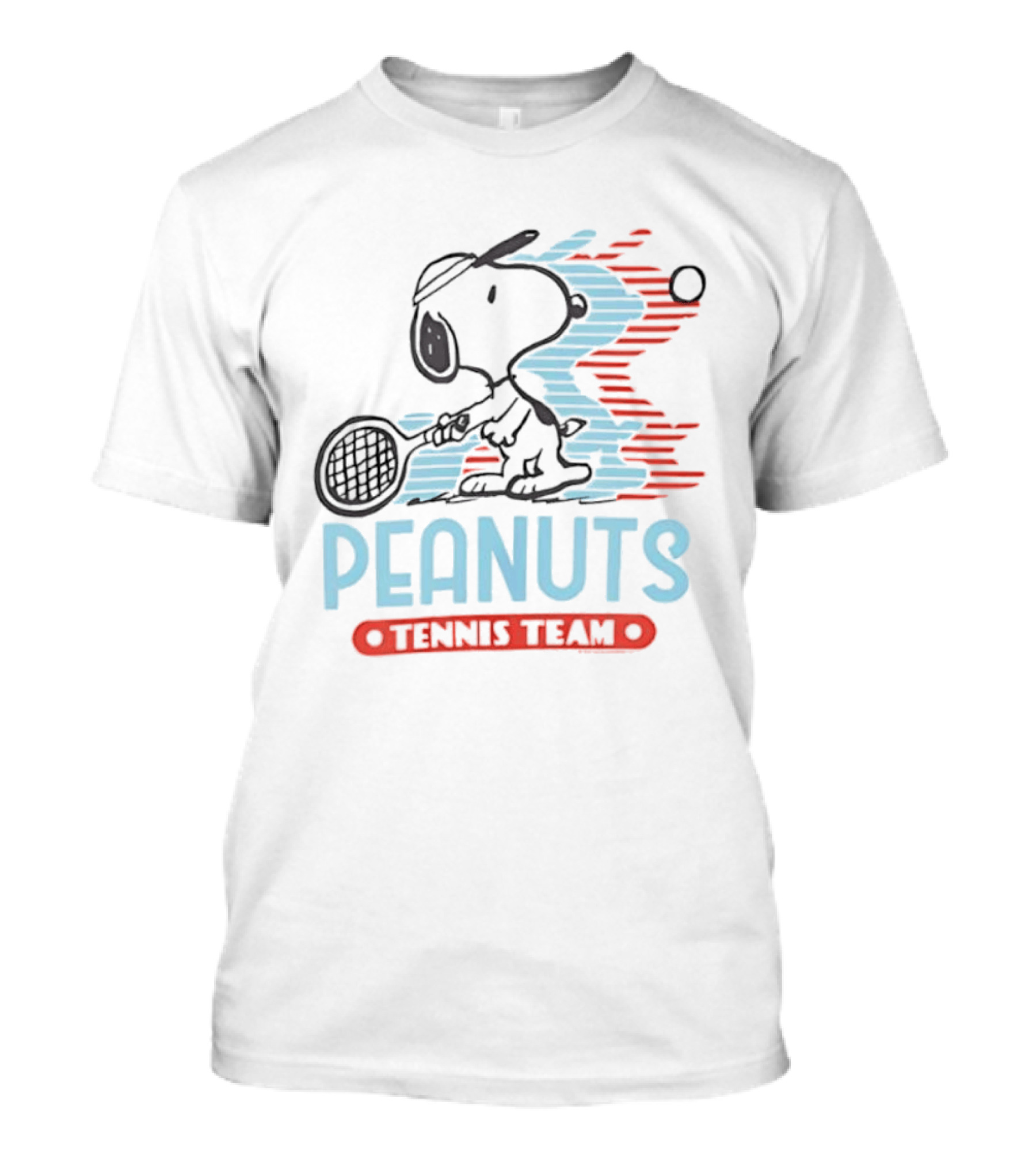 Peanuts Snoopy Tennis Team Vintage Cartoon Sports T-Shirt