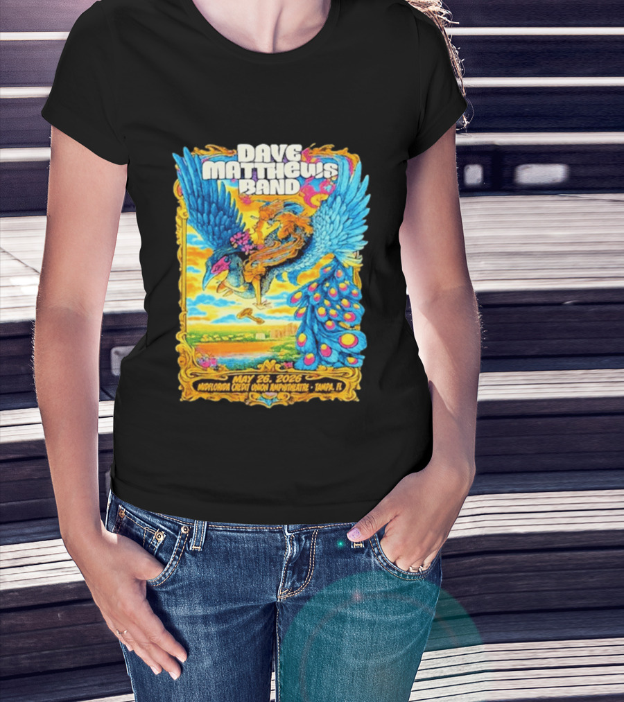 Dave Matthews Band May 26 2026 MidFlorida Credit Union Amphitheatre Tampa FL T-Shirt