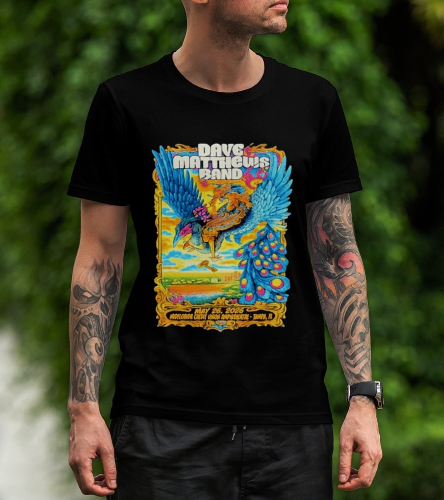 Dave Matthews Band May 26 2026 MidFlorida Credit Union Amphitheatre Tampa FL T-Shirt
