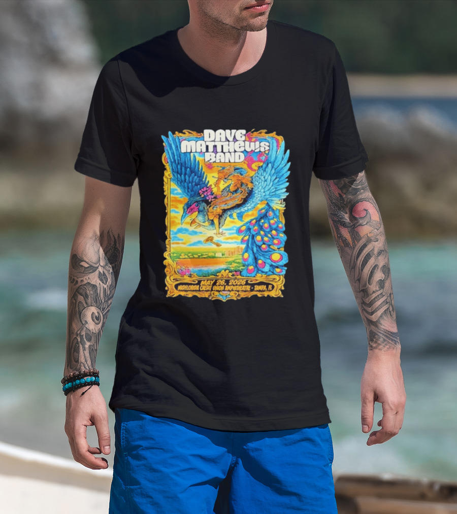 Dave Matthews Band May 26 2026 MidFlorida Credit Union Amphitheatre Tampa FL T-Shirt