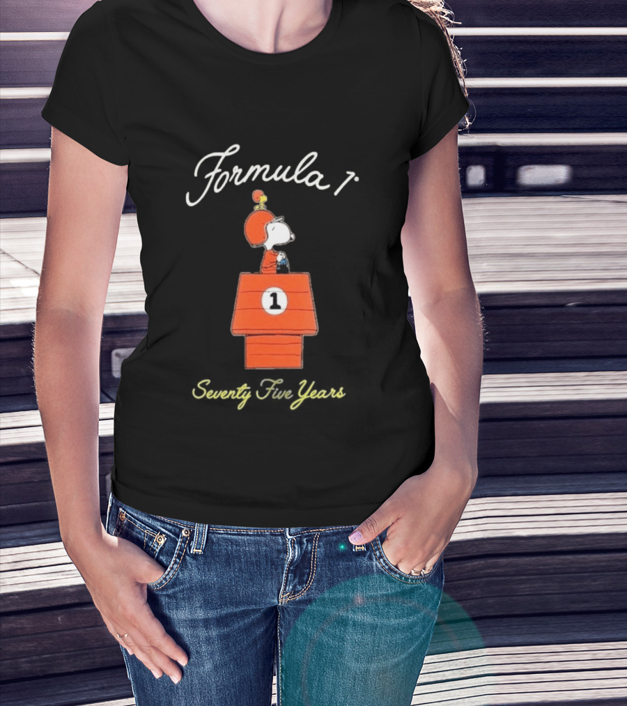 Formula 1 Snoopy Peanuts Dog House Seventy Five Years T-Shirt