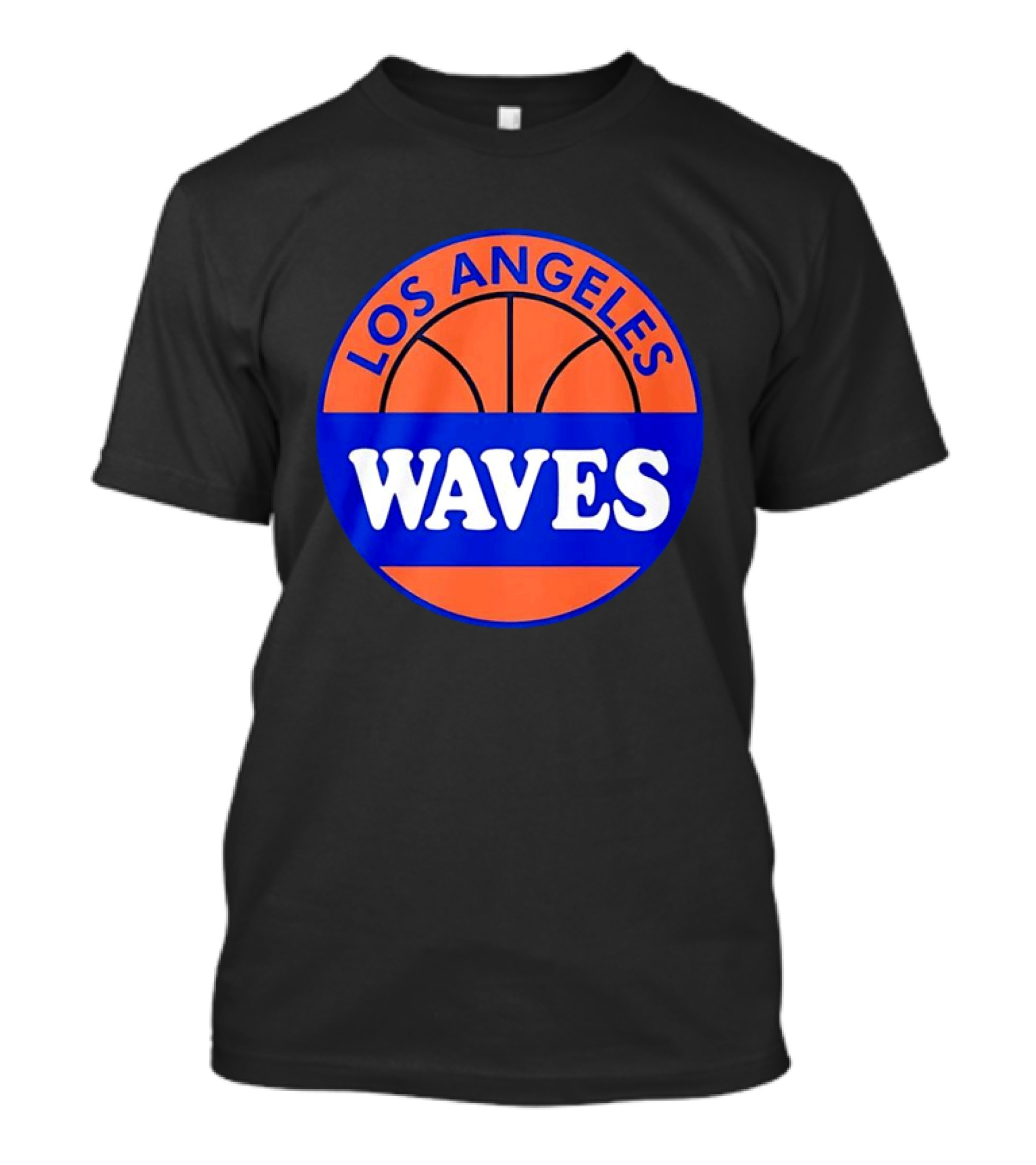 Los Angeles Waves Basketball Theme Circle T-Shirt