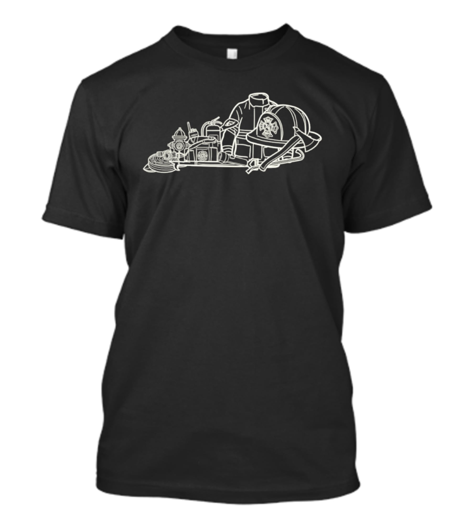 Firefighter Equipment Fire Dept First Responder T-Shirt
