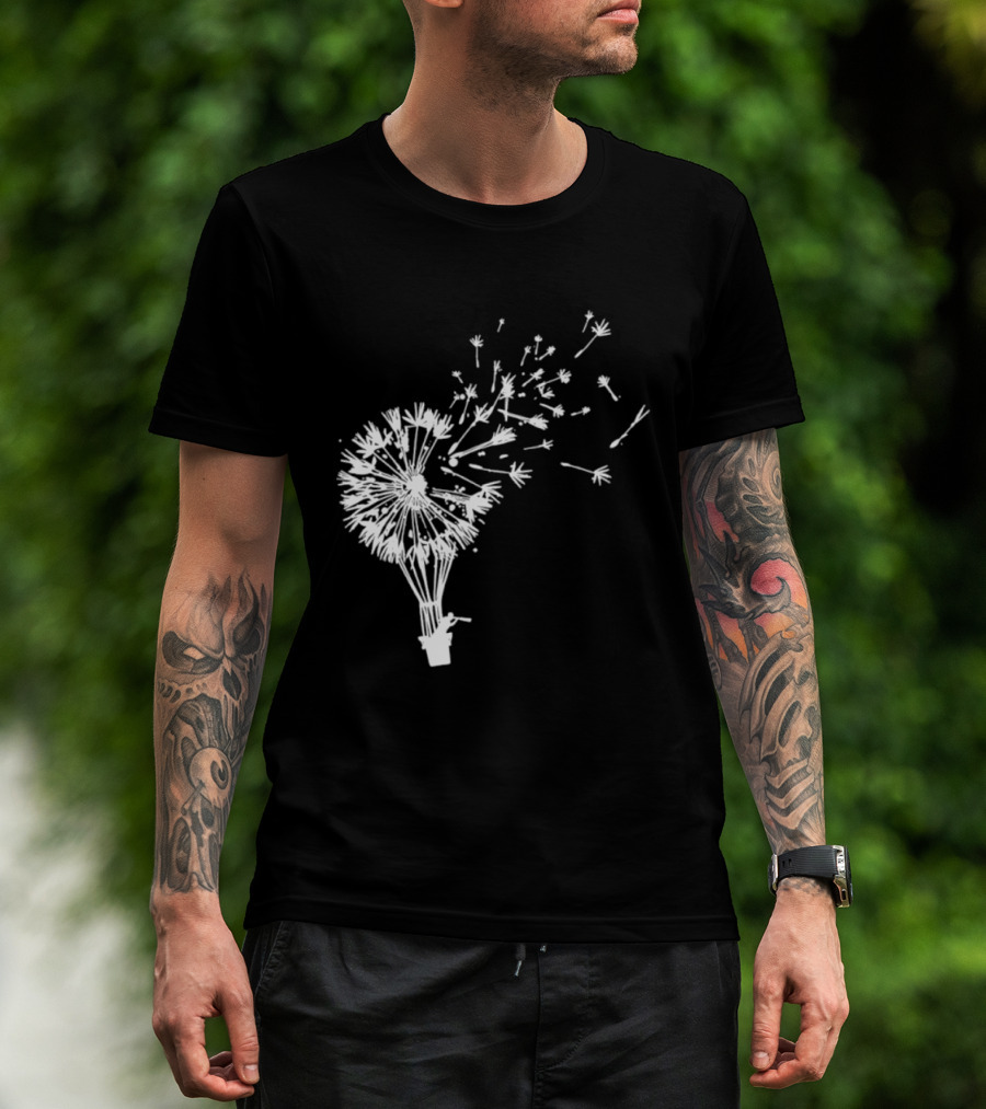 Flower Power Dandelion Fly Away Freedom Nature T-Shirt
