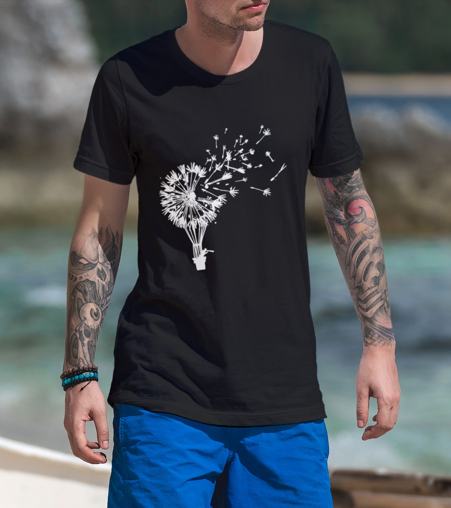 Flower Power Dandelion Fly Away Freedom Nature T-Shirt