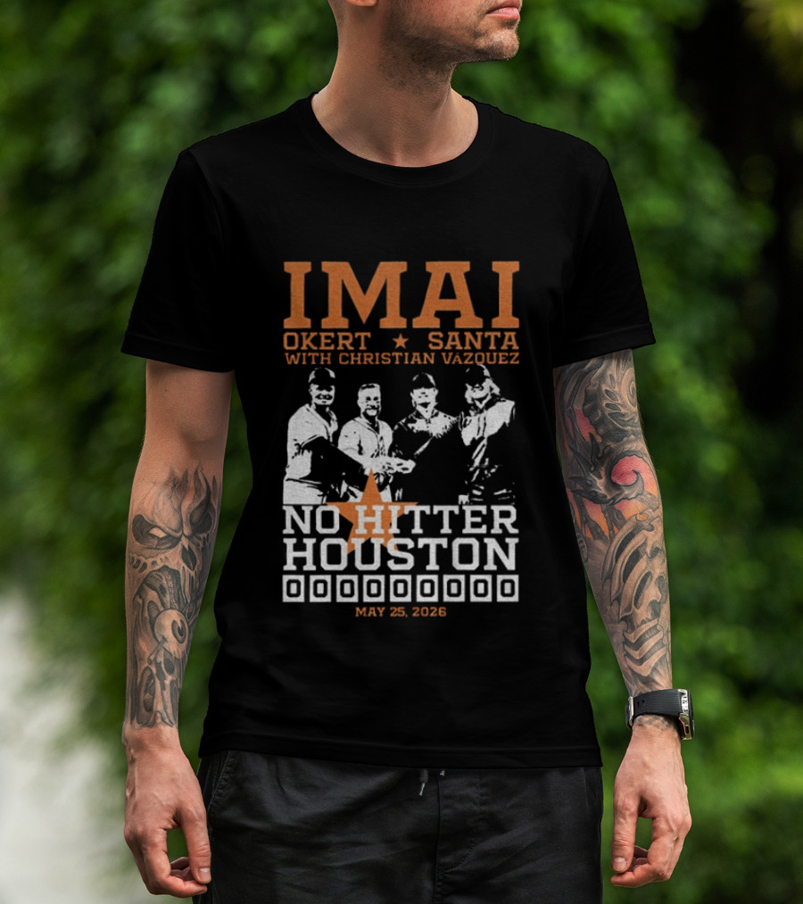 Imai Okert Santa No Hitter Houston May 25 2023 Christian Vazquez T-Shirt