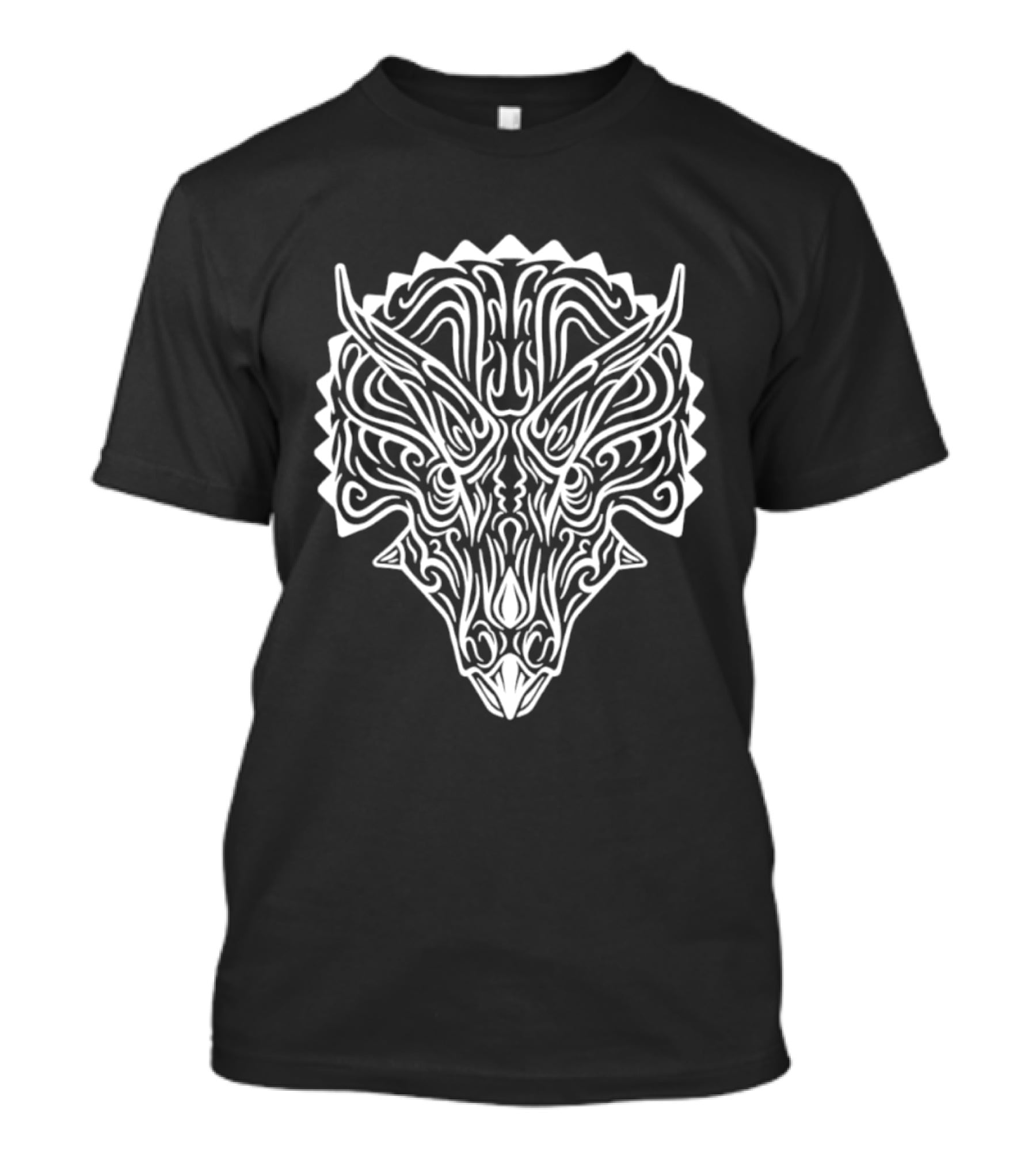 Triceratops Head Tribal T-Shirt