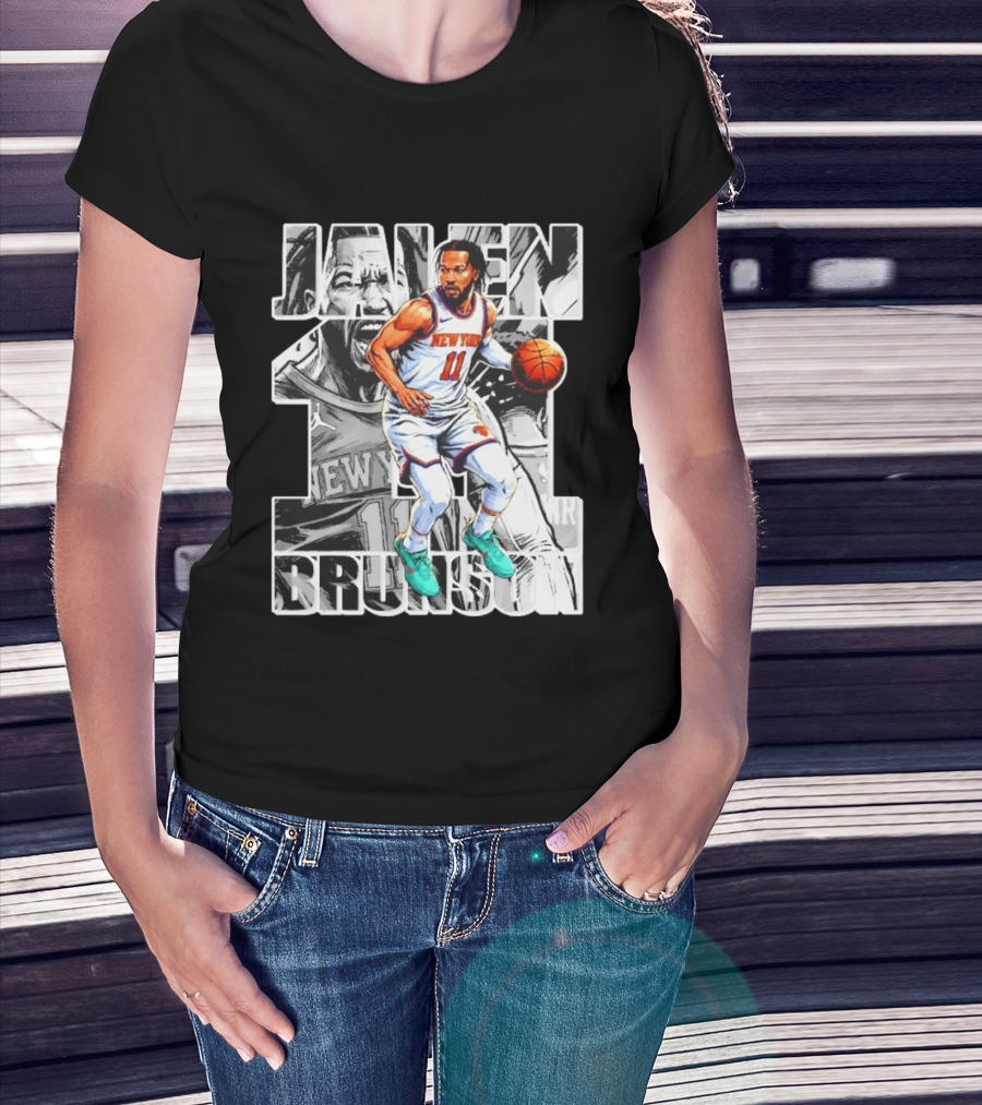 Jalen Brunson New York Knicks Manga Style Number 11 T-Shirt