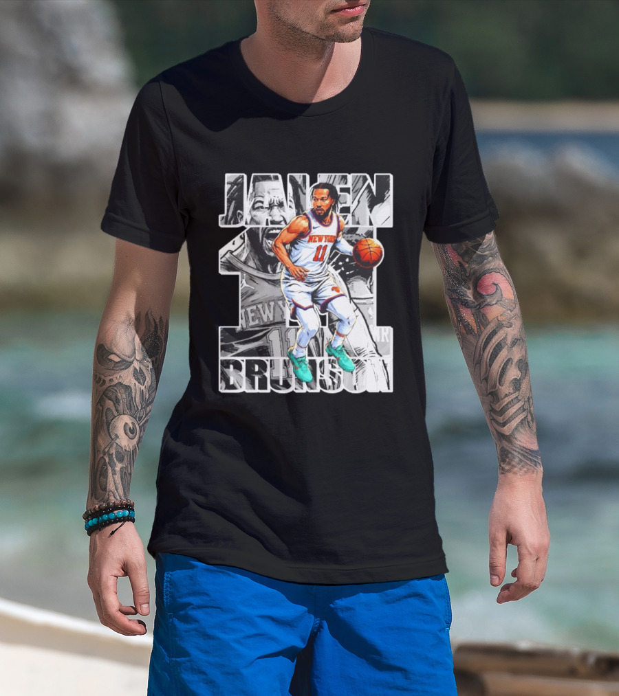 Jalen Brunson New York Knicks Manga Style Number 11 T-Shirt