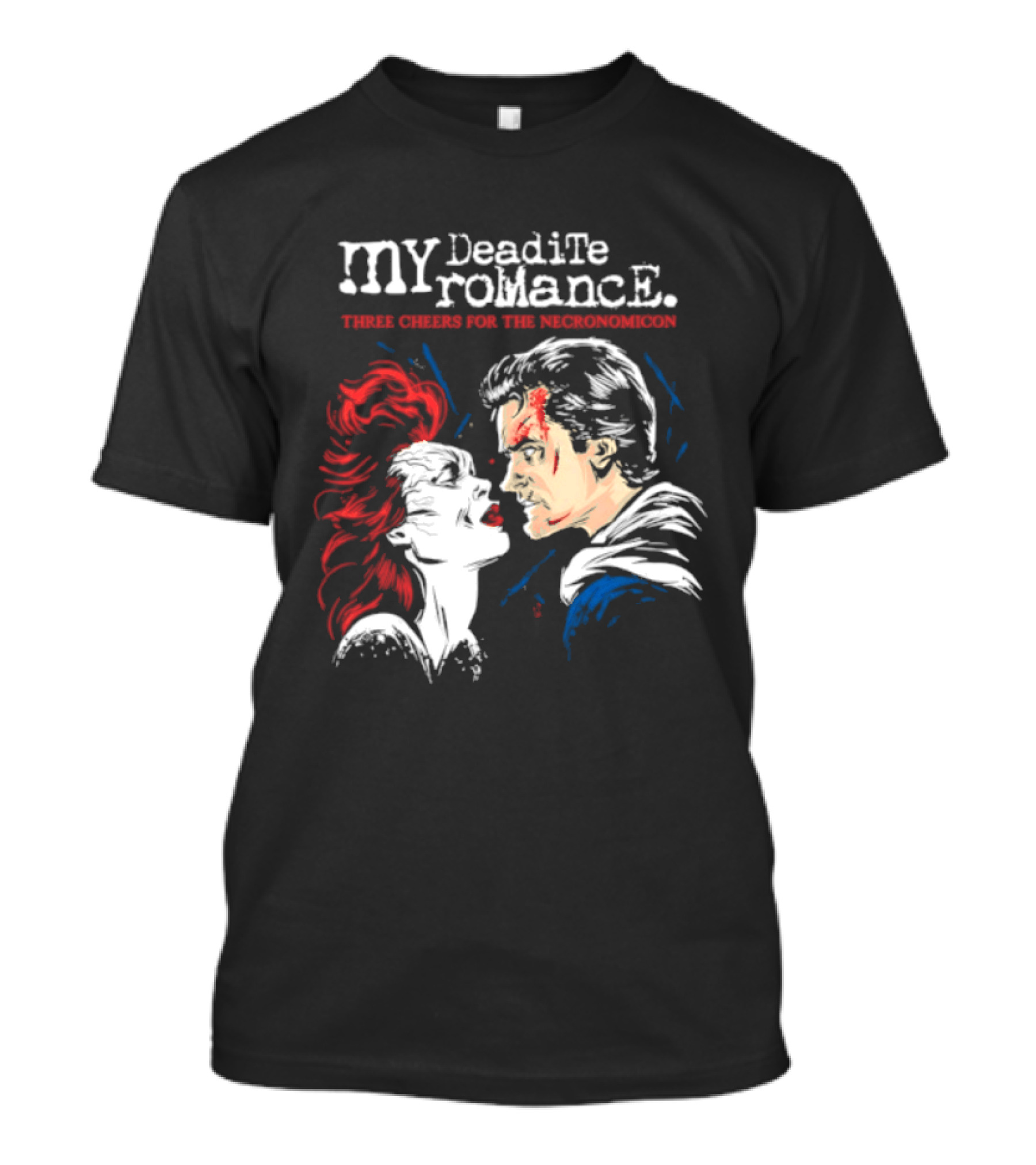 My Deadite Romance Three Cheers For The Necronomicon Horror Comic T-Shirt