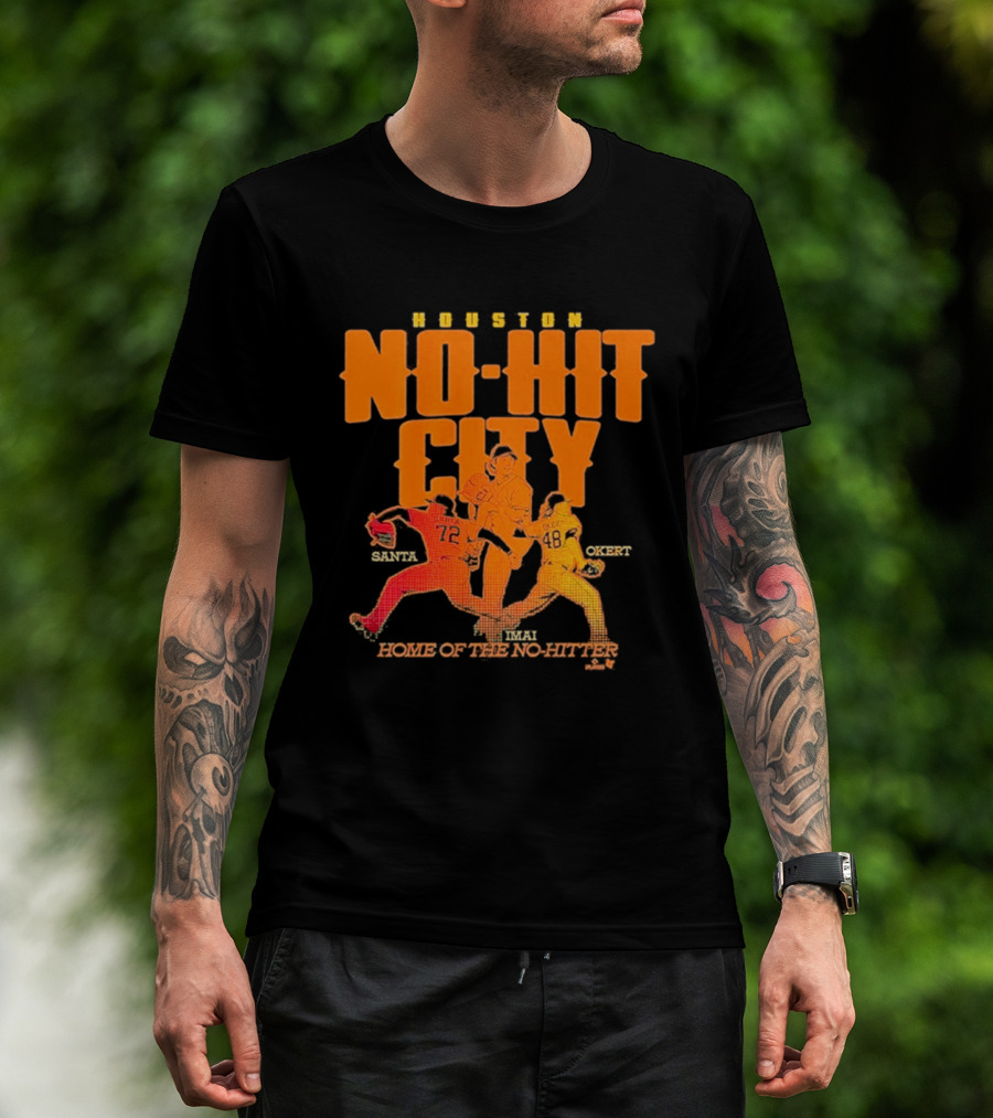 Houston No Hit City Home Of The No Hitter Tatsuya Imai Steven Okert Alimber Santa T-Shirt