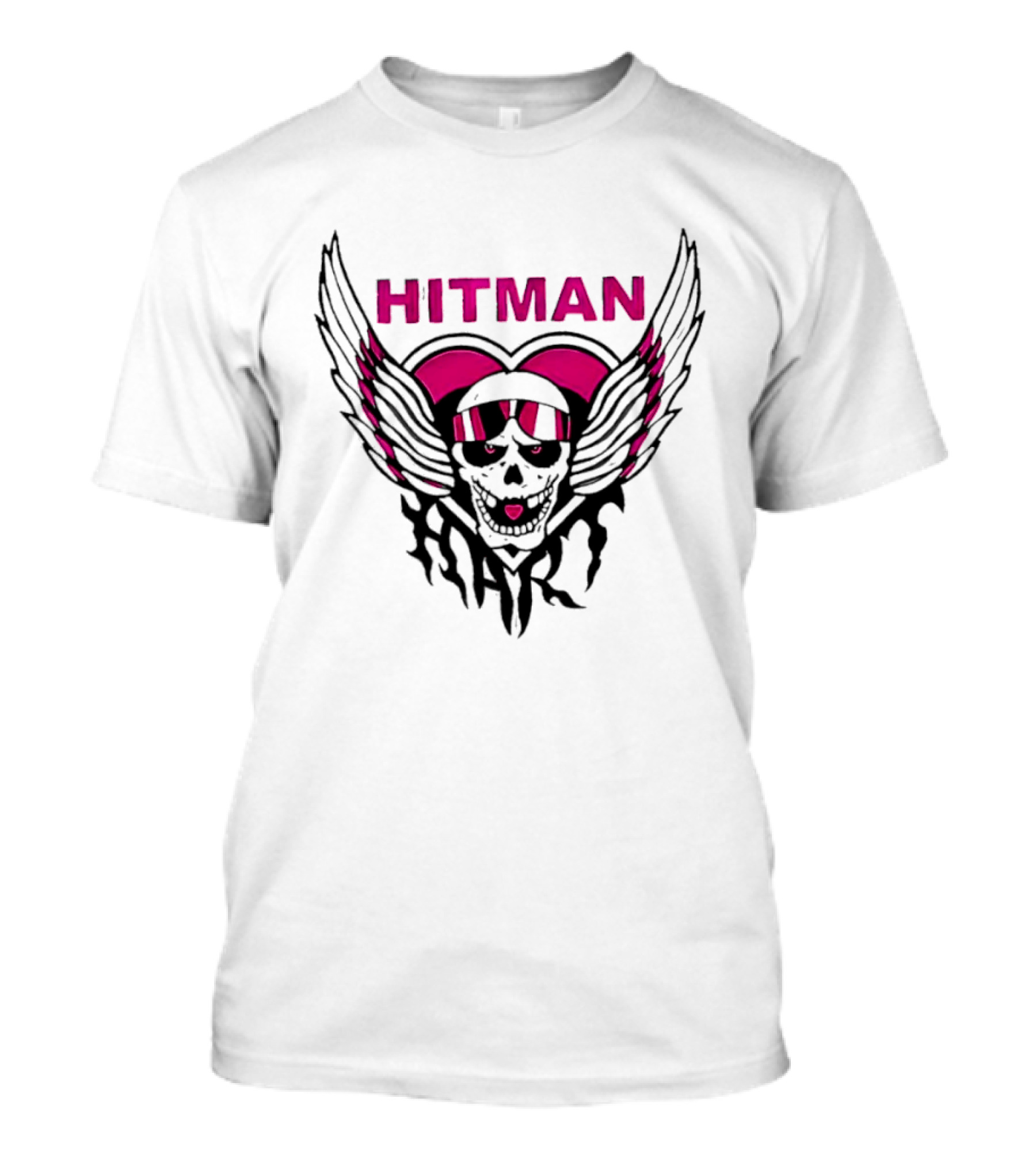 Hitman Pink Winged Heart Skull T-Shirt