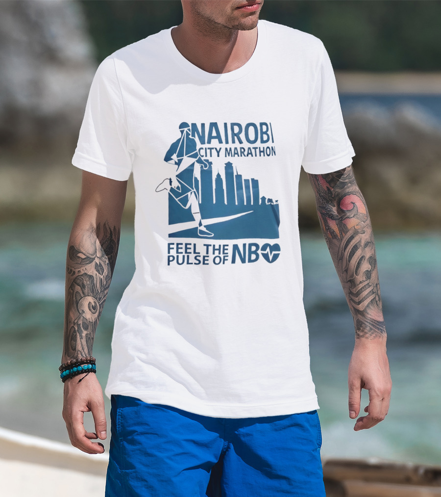 Nairobi City Marathon Feel The Pulse Of NB Skyline Runner Athletics Event T-Shirt