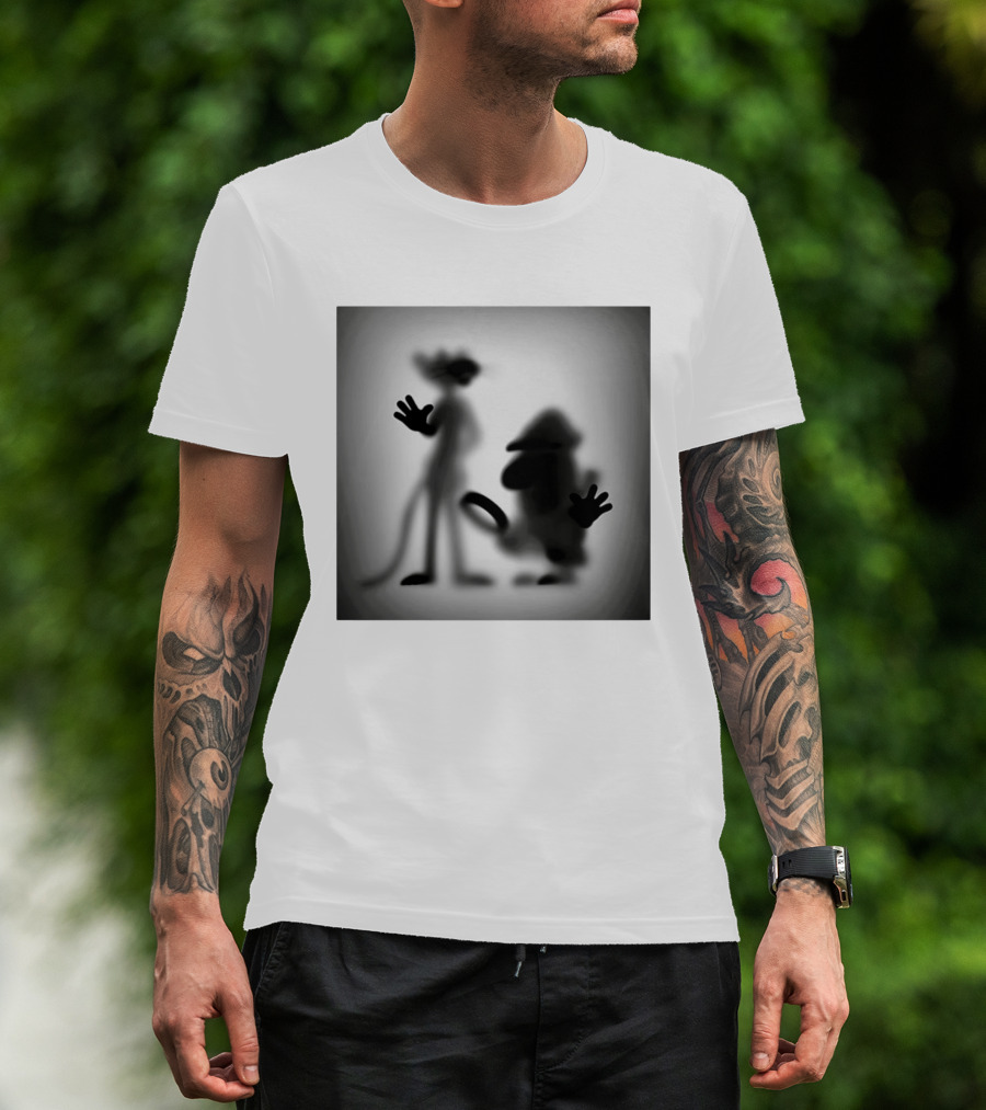Pink Panther Inspector Clouseau Shadow Figure Duo T-Shirt
