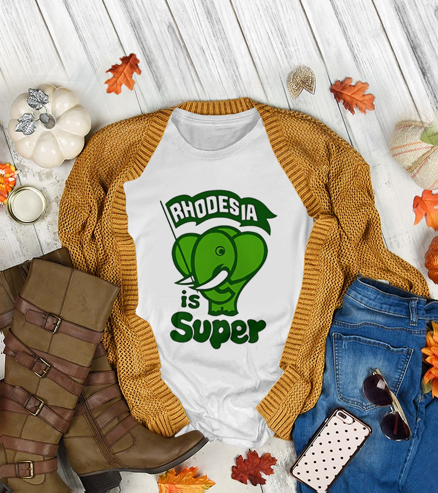 Rhodesia Elephant Green is Super T-Shirt