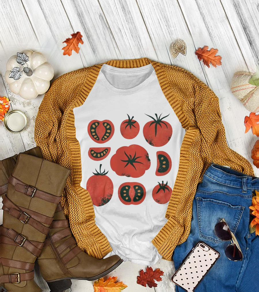 Tomato Garden Harvest Fruit Nature Botanical T-Shirt