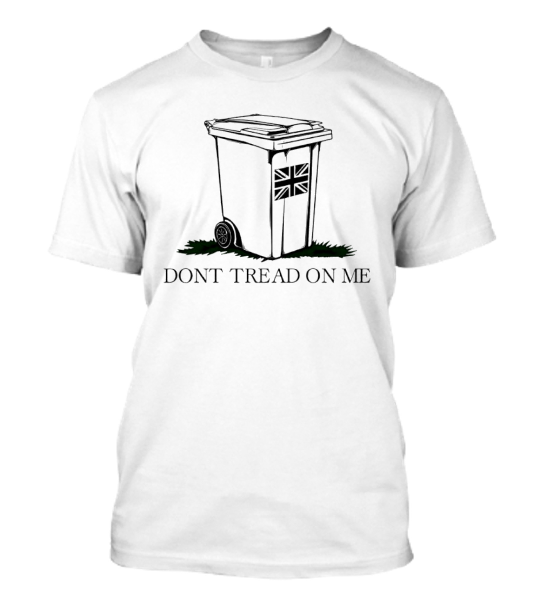 United Kingdom Flag Trash Can Don't Tread On Me T-Shirt