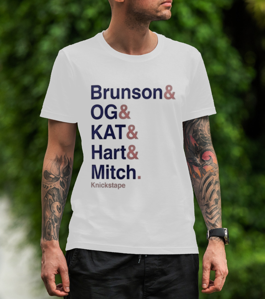 Timothee Chalamet Brunson OG KAT Hart Mitch KnicksTape T-Shirt