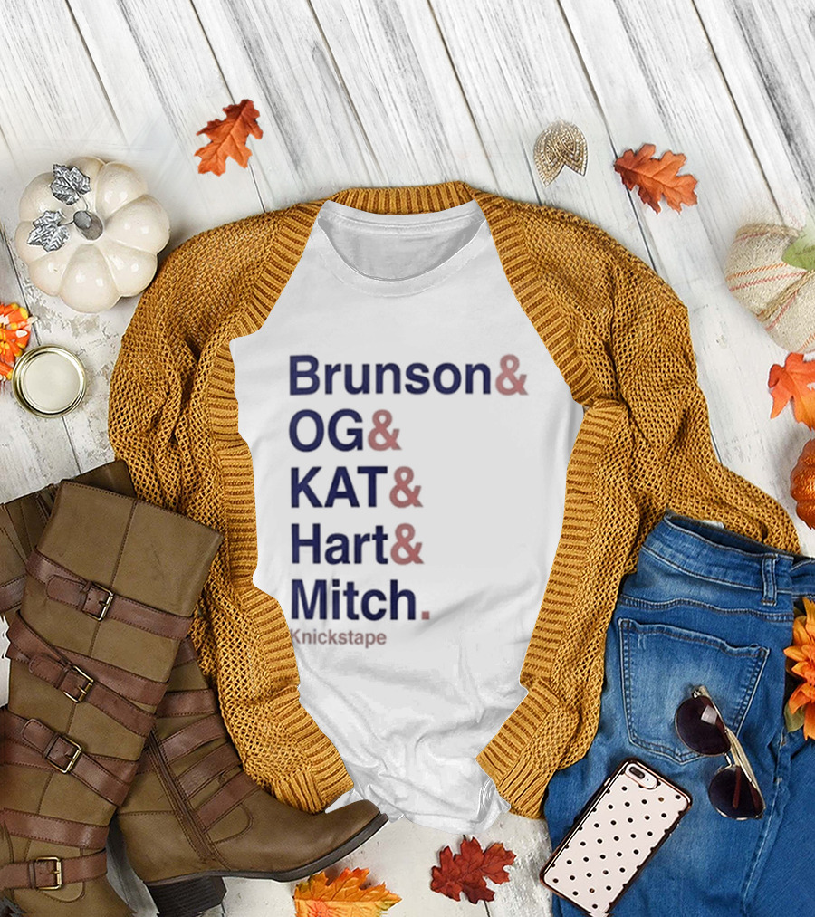 Timothee Chalamet Brunson OG KAT Hart Mitch KnicksTape T-Shirt