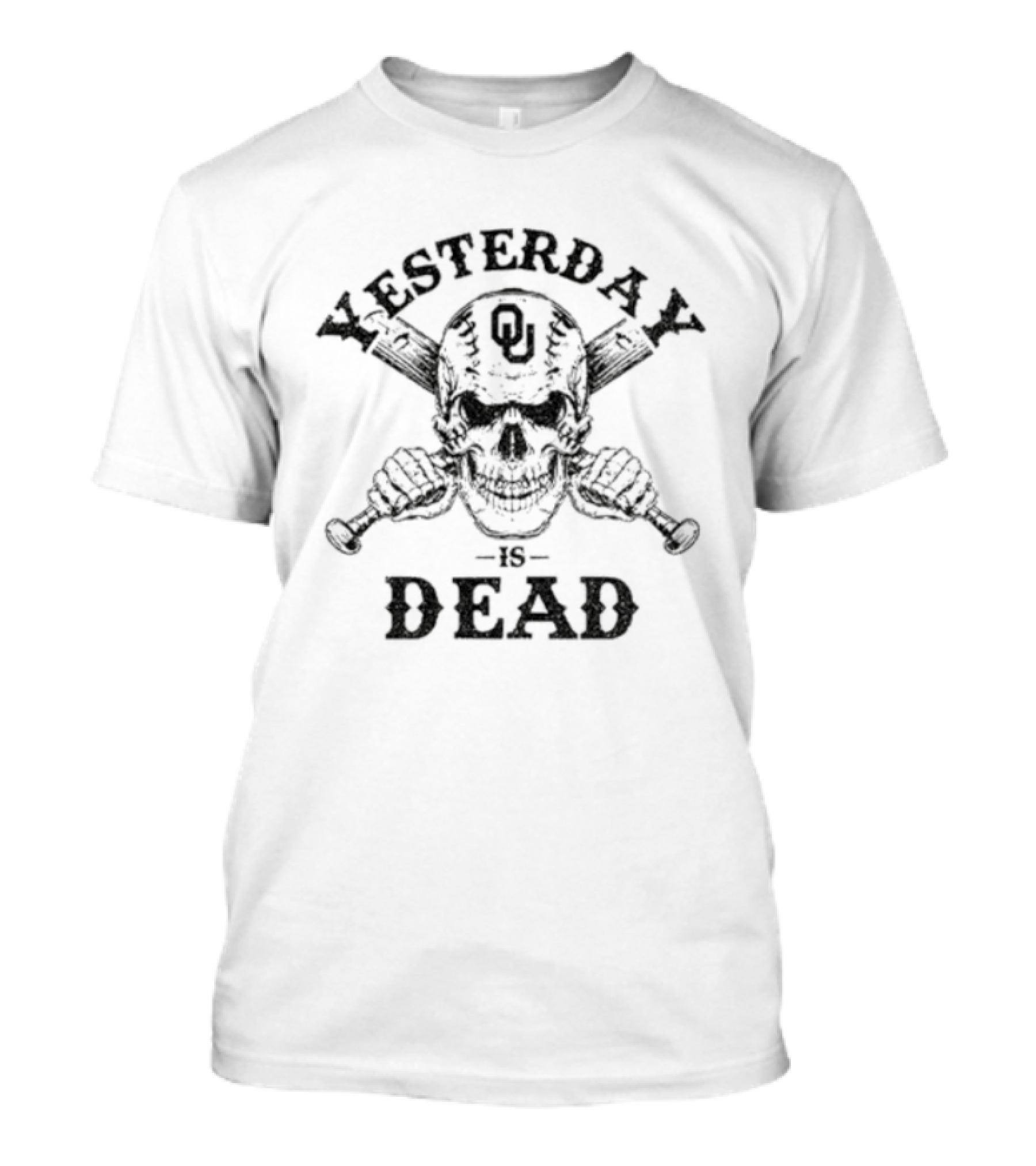 Yesterday Is Dead Skull 6 Oklahoma Sooners T-Shirt