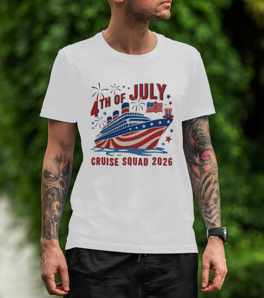 4th Of July Cruise Squad 2026 USA Patriotic Celebration T-Shirt