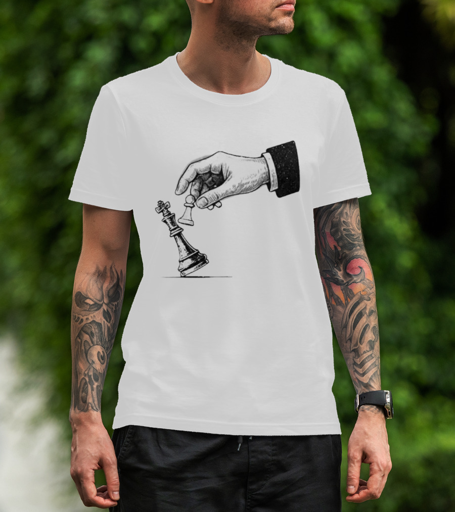 Chess Pawn Topple King Strategic Game Power Victory T-Shirt