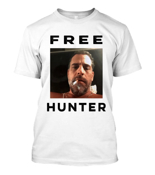 Hunter Biden Free Political Satire Shot Smoking T-Shirt