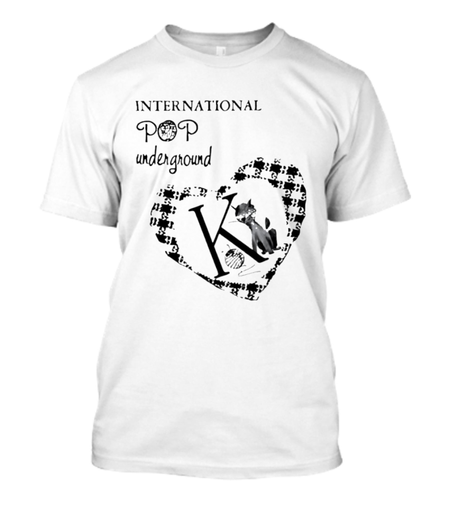 International Pop Underground K Records Cat Yarn Indie Music Label T-Shirt