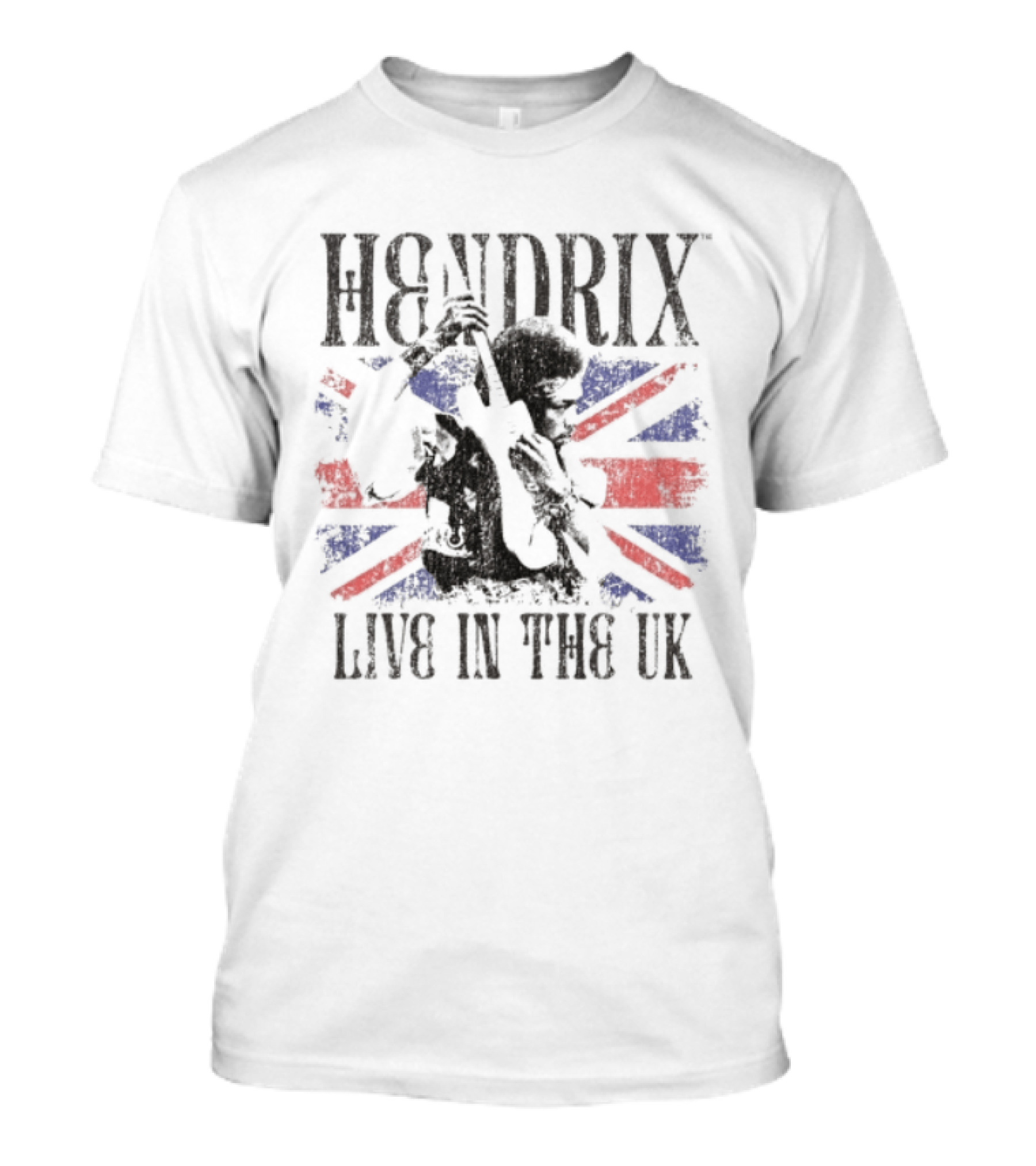 Hendrix Live In The UK Union Jack T-Shirt