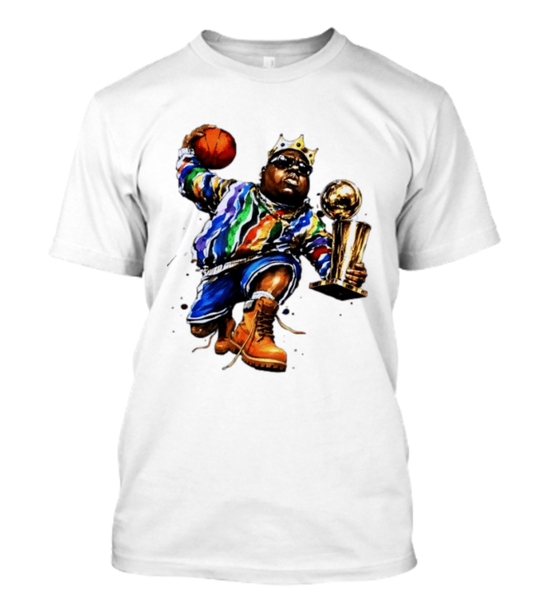 New York Knicks Basketball Biggie Smalls Crown Trophy T-Shirt
