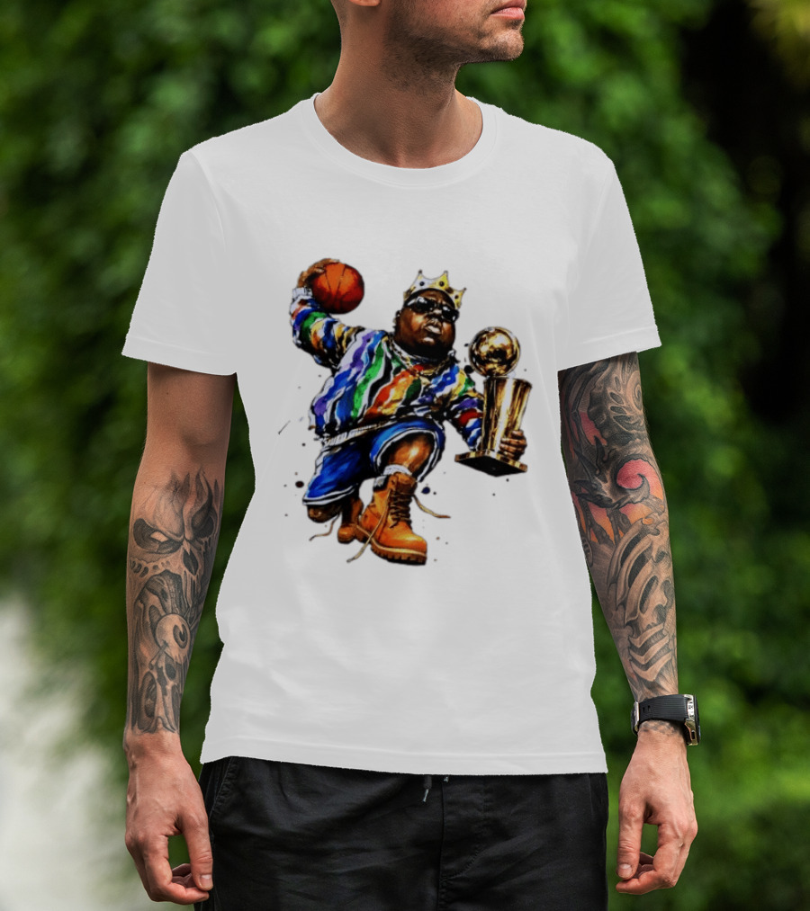 New York Knicks Basketball Biggie Smalls Crown Trophy T-Shirt