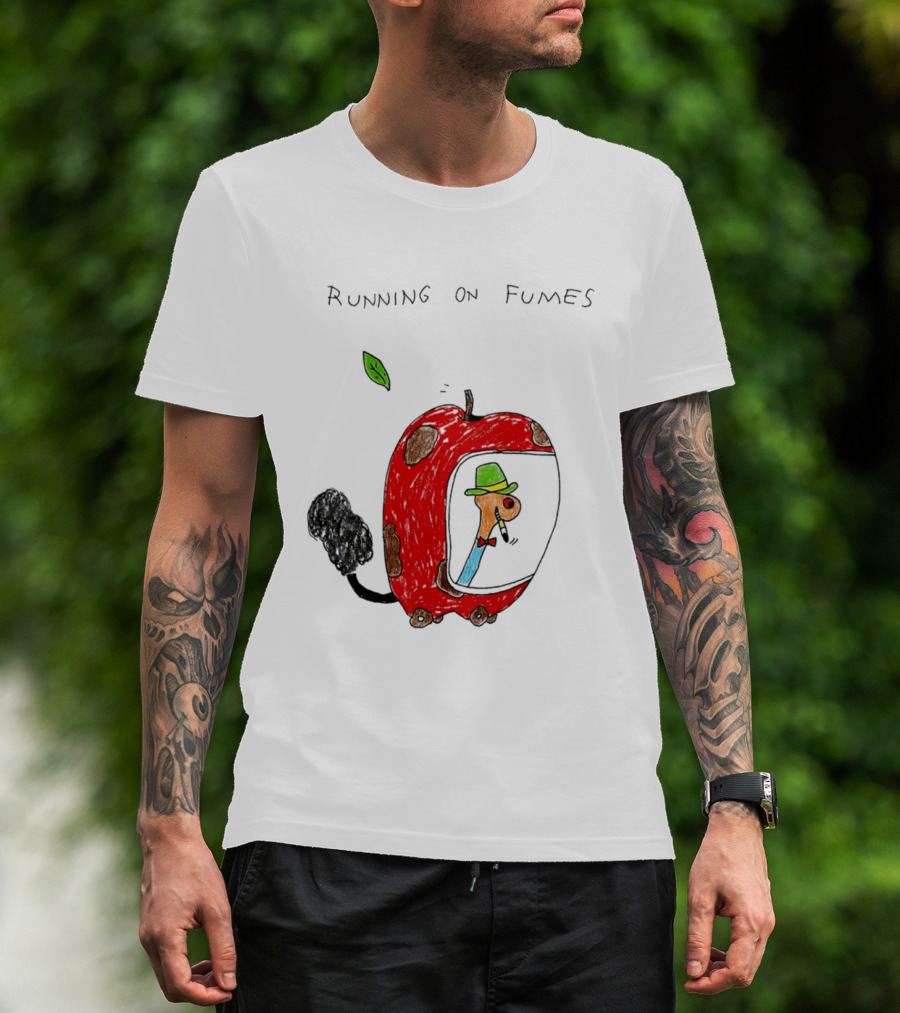 Running On Fumes Lowly Worm Apple Car T-Shirt
