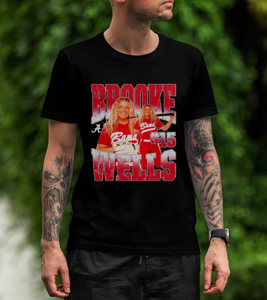 Brooke Wells Bama Softball #15 Player Collage Alabama T-Shirt