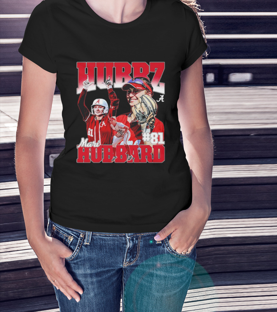 Mari Hubbard Alabama Softball Hubz #81 NCAA Player Collage T-Shirt