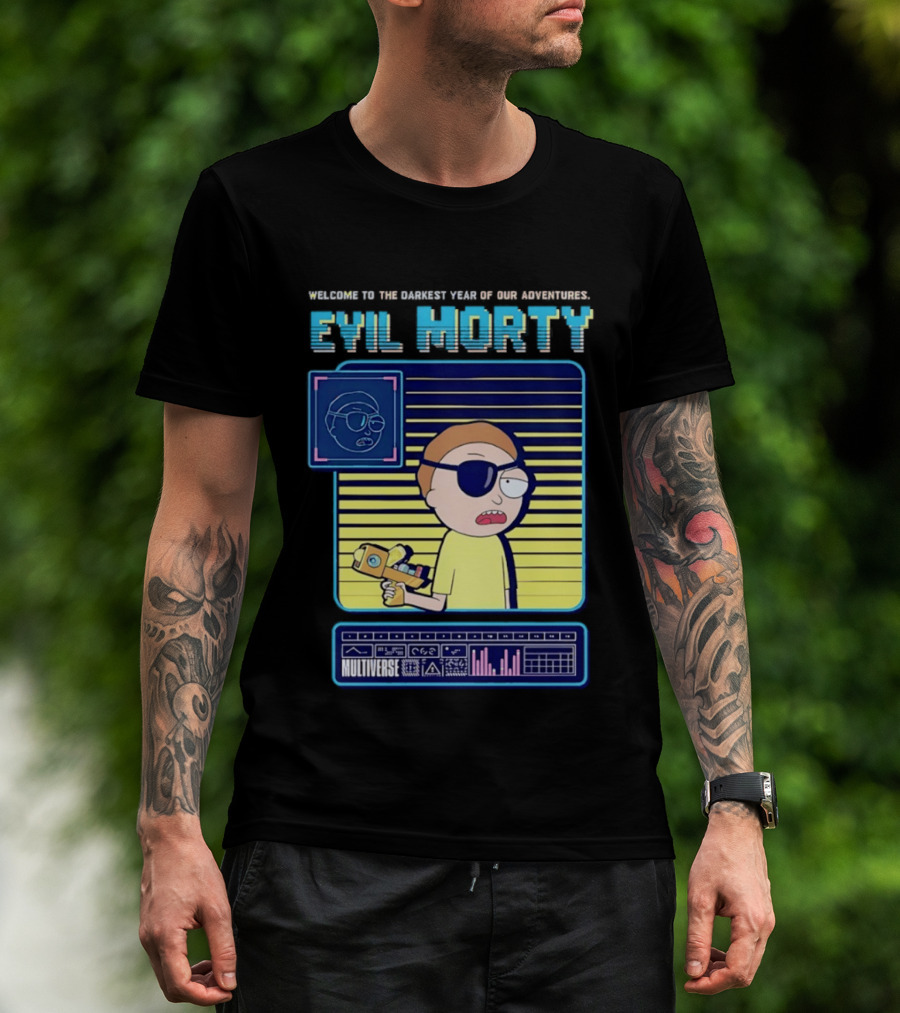 Welcome To The Darkest Year Evil Morty Multiverse Adventure Eyepatch T-Shirt